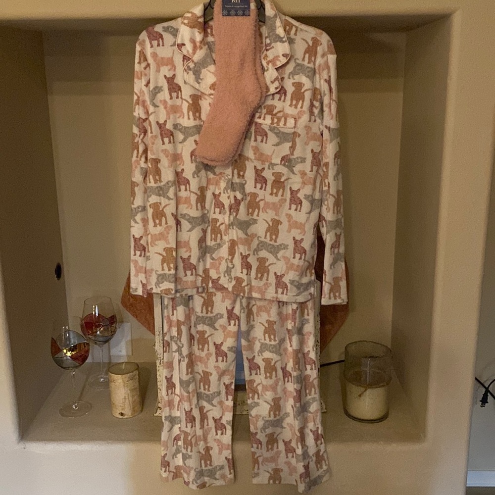 The softest Karen Neuburger Pajamas you will ever own with free fuzzy socks